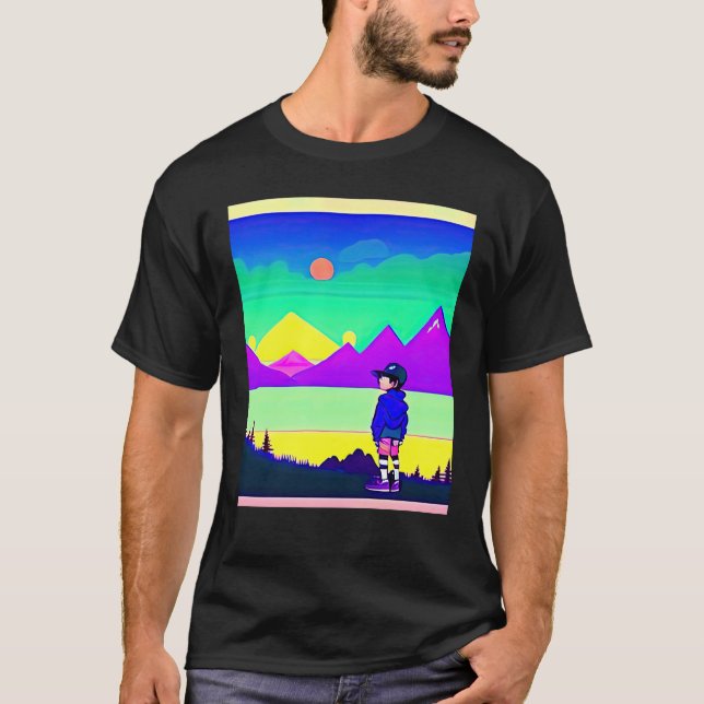 Lo fi hip hop chillhop chill beats lofi aesthetics T-Shirt (Front)