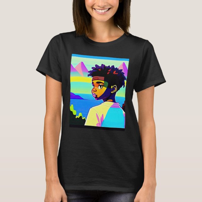 Lo fi hip hop chillhop chill beats lofi aesthetics T-Shirt (Front)