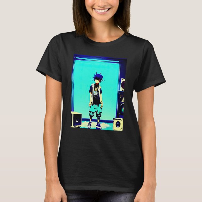 Lo fi hip hop chillhop chill beats lofi aesthetics T-Shirt (Front)
