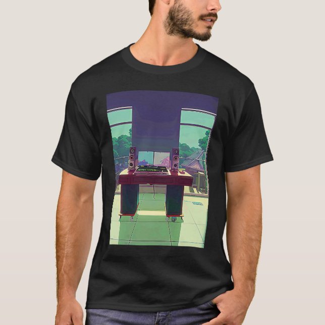Lo fi hip hop chillhop chill beats lofi aesthetics T-Shirt (Front)
