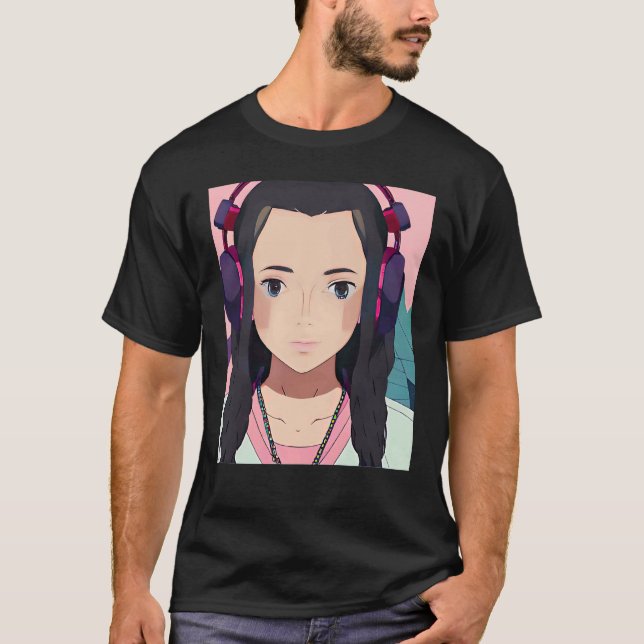 Lo fi hip hop chillhop chill beats lofi aesthetics T-Shirt (Front)