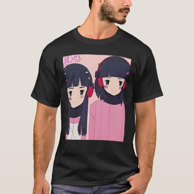 Lo fi hip hop chillhop chill beats lofi aesthetics T-Shirt (Front)