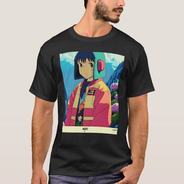 Lo fi hip hop chillhop chill beats lofi aesthetics T-Shirt (Front)