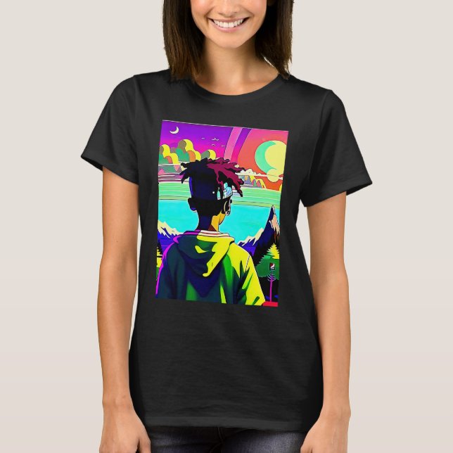 Lo fi hip hop chillhop chill beats lofi aesthetics T-Shirt (Front)