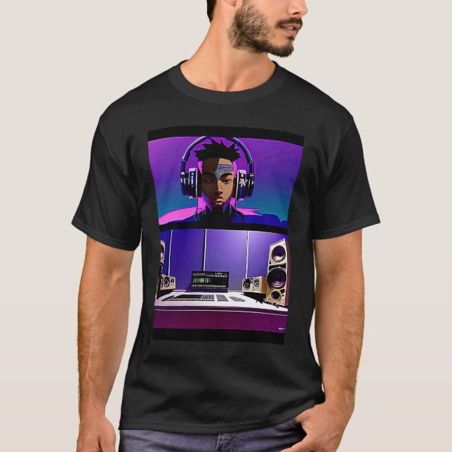 Lo fi hip hop chillhop chill beats lofi aesthetics T-Shirt (Front)