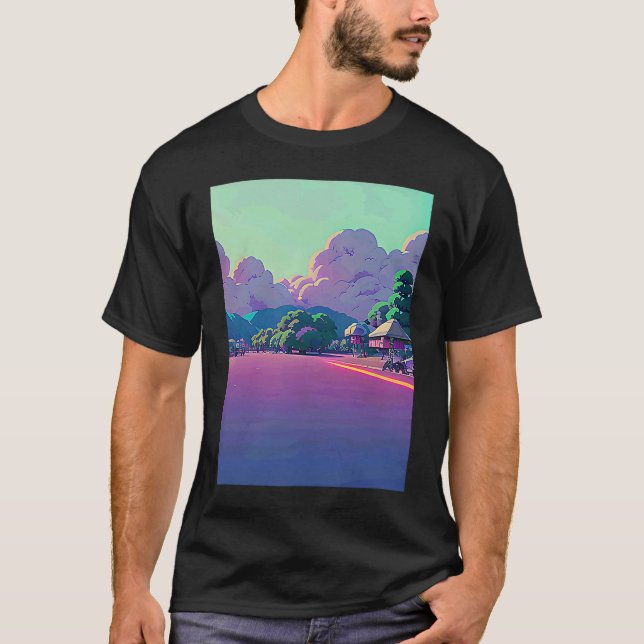 Lo fi hip hop chillhop chill beats lofi aesthetics T-Shirt (Front)
