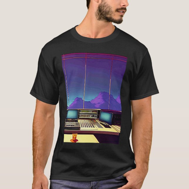 Lo fi hip hop chillhop chill beats studio aestheti T-Shirt (Front)