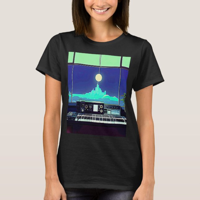 Lo fi hip hop chillhop chill beats studio aestheti T-Shirt (Front)