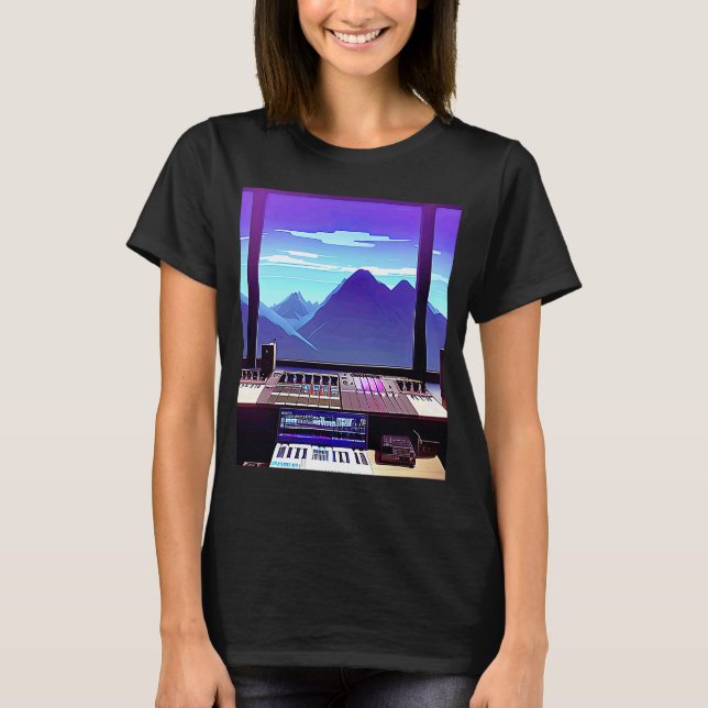 Lo fi hip hop chillhop chill beats studio aestheti T-Shirt (Front)