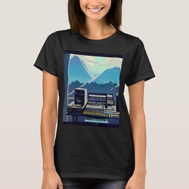 Lo fi hip hop chillhop chill beats studio aestheti T-Shirt (Front)