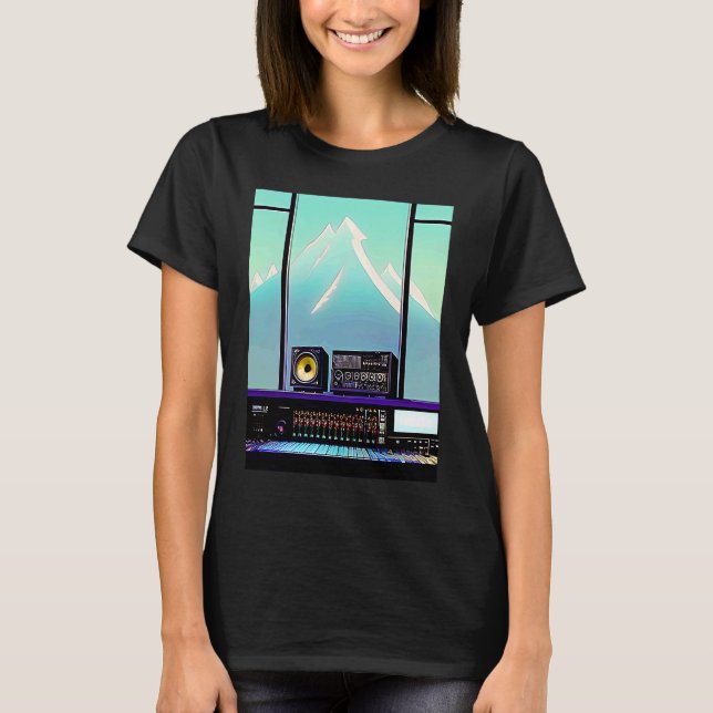 Lo fi hip hop chillhop chill beats studio aestheti T-Shirt (Front)
