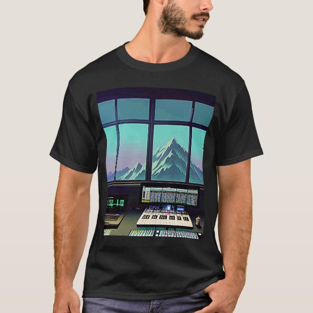 Lo fi hip hop chillhop chill beats studio aestheti T-Shirt (Front)