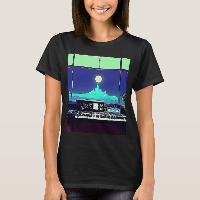 Lo fi hip hop chillhop chill beats studio aestheti T-Shirt (Front)