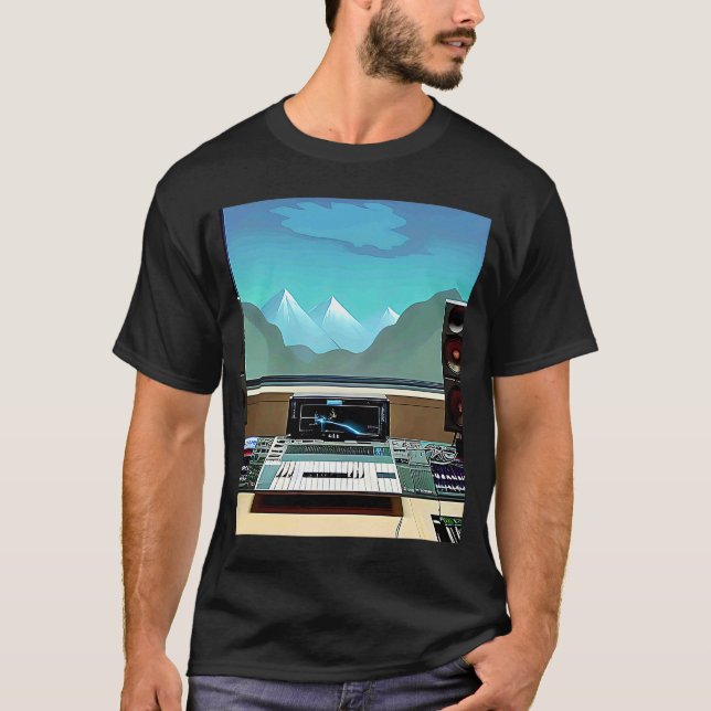 Lo fi hip hop chillhop chill beats studio aestheti T-Shirt (Front)