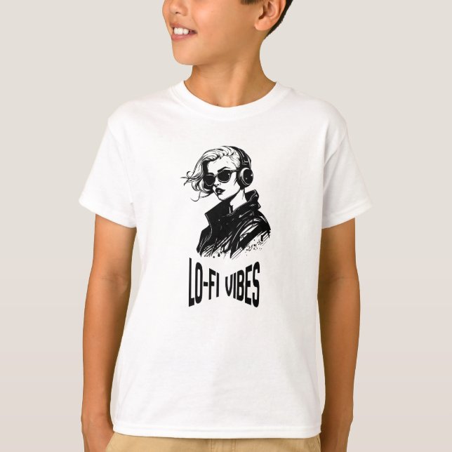 Lo-Fi Vibes Vector Art  Tri-Blend Shirt (Front)