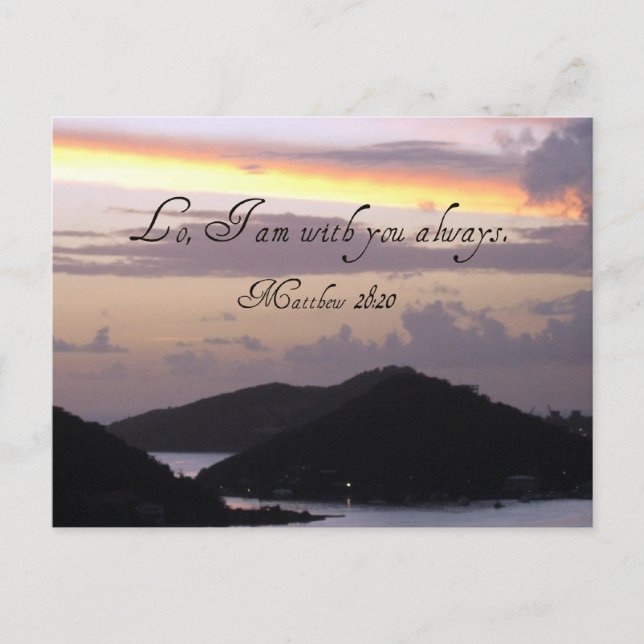 Lo, I am with you always. Postcard (Front)