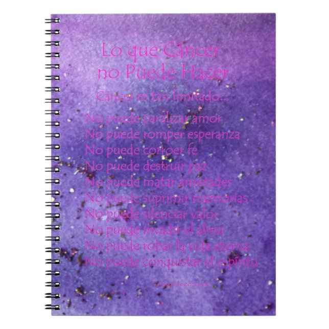 Lo Purple Mist Glitter Notebook (Front)