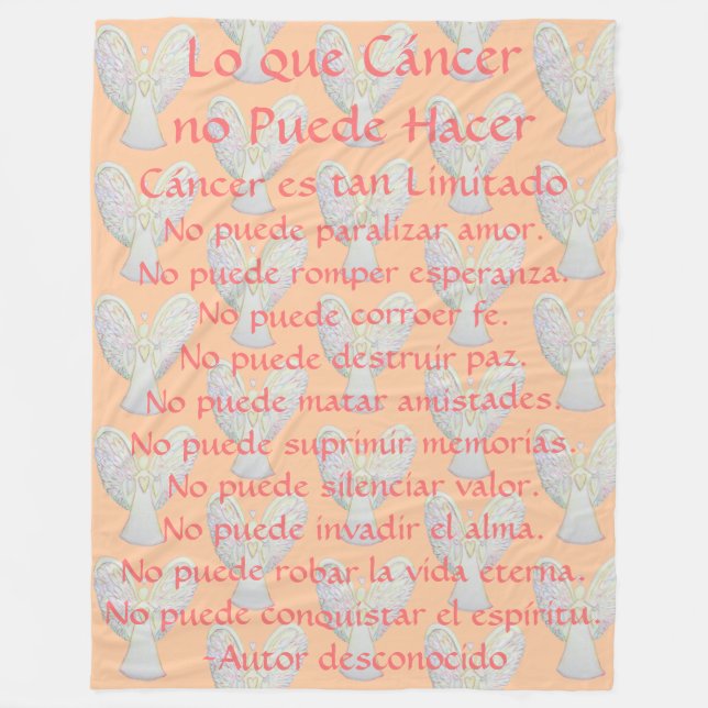 Lo que Cáncer no Puede Hacer Angel Chemo Blanket (Front)