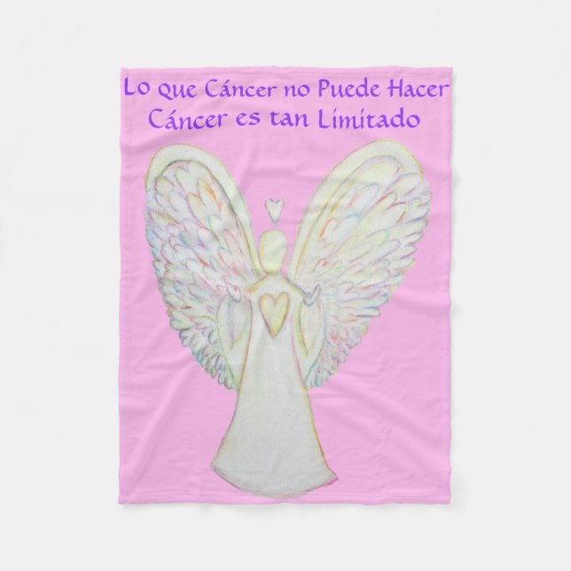 Lo que Cáncer no Puede Hacer Angel Chemo Blanket (Front)