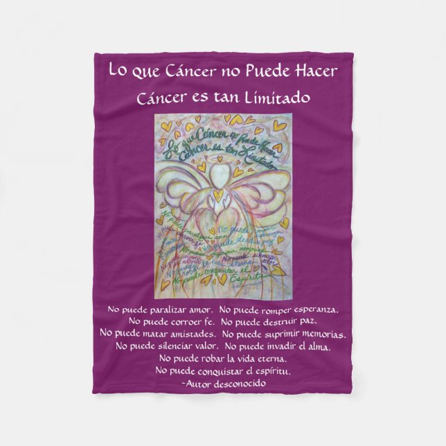 Lo que cáncer no Puede Hacer Angel Chemo Blankets (Front)