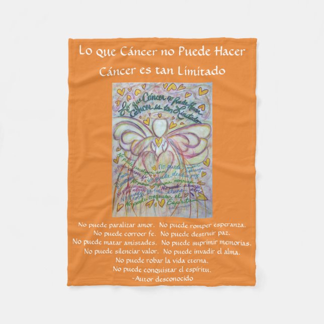 Lo que cáncer no Puede Hacer Angel Chemo Blankets (Front)