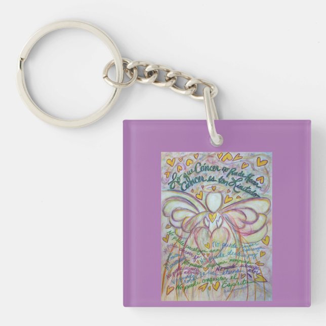 Lo que Cáncer no Puede Hacer Ángel Keychain (Front)