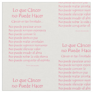 Lo que cáncer no puede hacer Fabric Material
