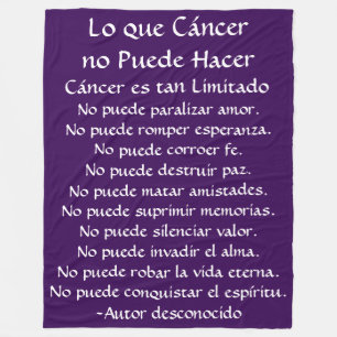 Lo que Cáncer no Puede Hacer Fleece Chemo Blankets