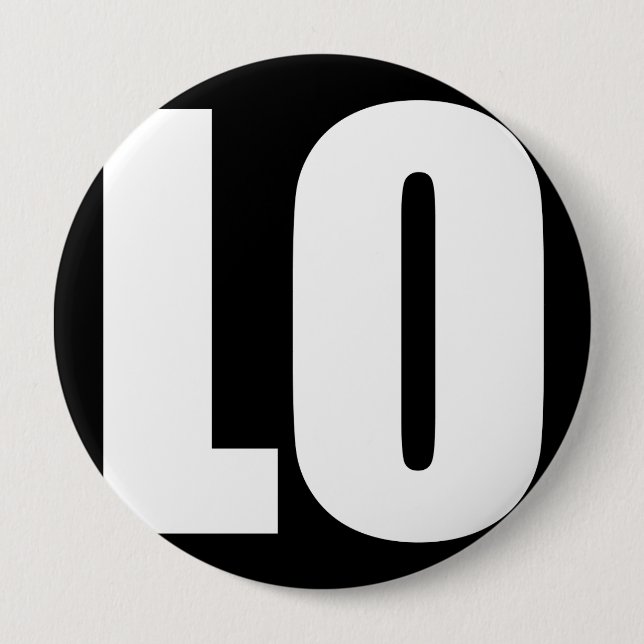 LO(VE) 10 CM ROUND BADGE (Front)