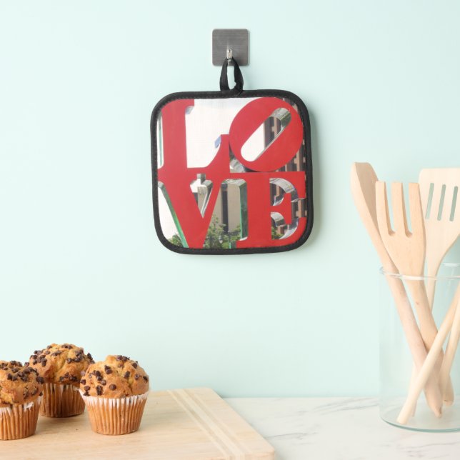 LO VE Love Park Philadelphia Photo Pot Holder (Insitu(Hanging))