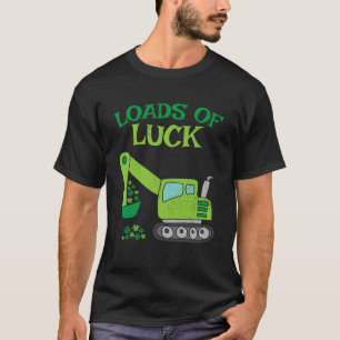 Load Of Luck Bulldozer Shamrock St Patricks Day Ki T-Shirt