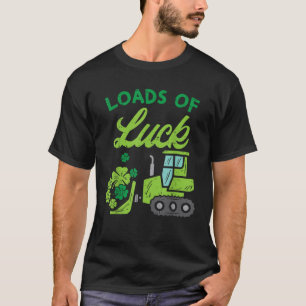 Load Of Luck Bulldozer Shamrock St Patricks Day Ki T-Shirt