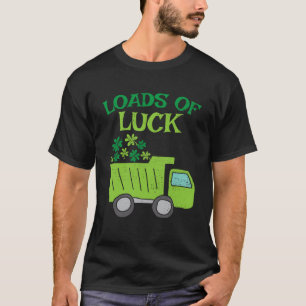 Load Of Luck Bulldozer Shamrock St Patricks Day Ki T-Shirt
