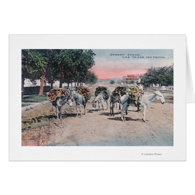 Loaded Donkeys on the StreetLas Vegas, NM (Front Horizontal)