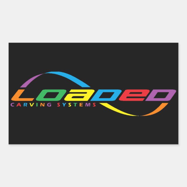 loaded longboards rectangular sticker (Front)
