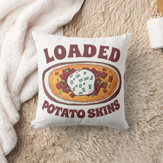 Loaded Potato Skins Snack Food Appetizer Bacon Cushion (Blanket)