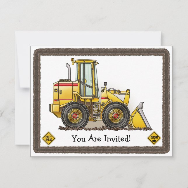 Loader Kids Party Invitation (Front)