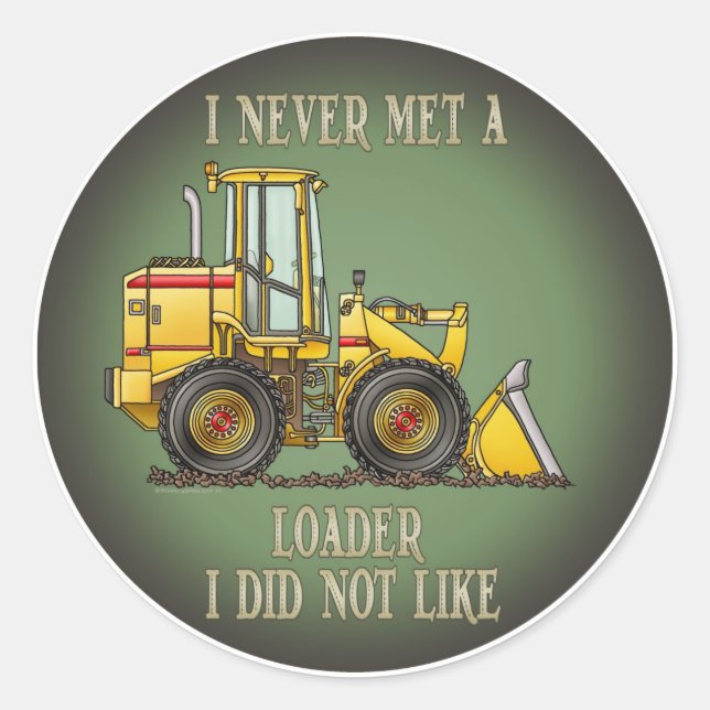 Loader Operator Quote Kids Sticker (Front)