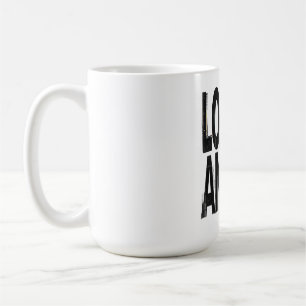 LOADING ANXIETY   Glitch Brutalist Typography Desi Coffee Mug