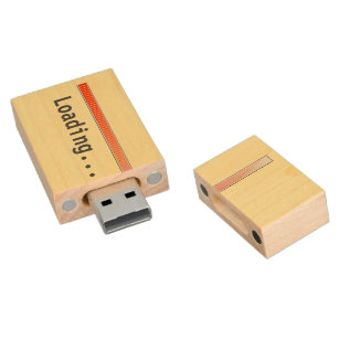 Loading Bar Wood USB Flash Drive