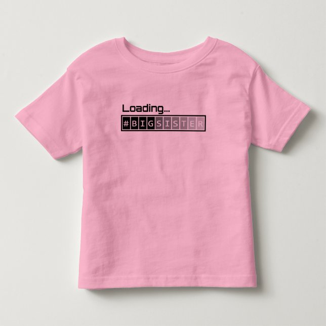 Loading Big Sister - Pink Toddler T-Shirt (Front)