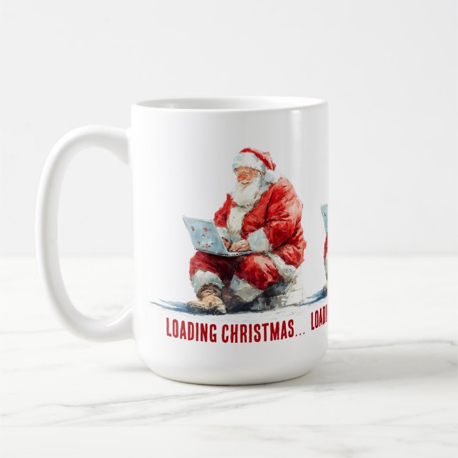 Loading Christmas Funny Santa Design Coffee Mug (Left)