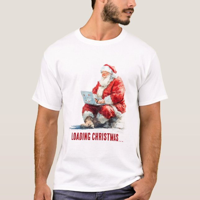Loading Christmas Funny Santa Design T-Shirt (Front)