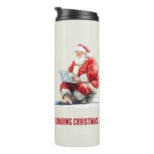 Loading Christmas Funny Santa Design Thermal Tumbler
