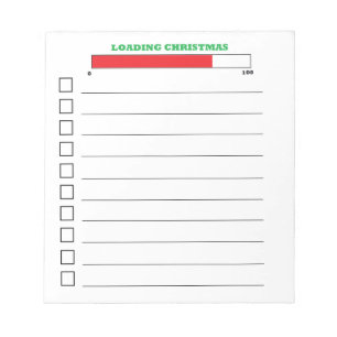 "Loading Christmas" Notepad