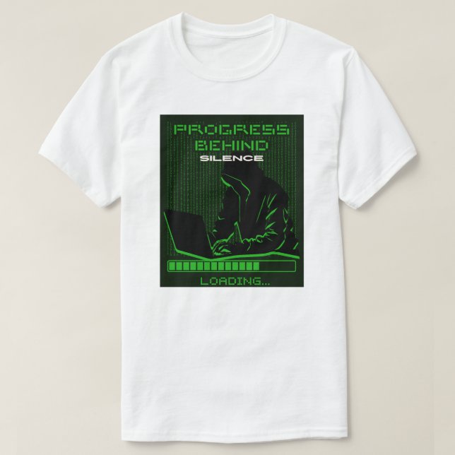 Loading Hacker Laptop Graphic T-Shirt (Design Front)