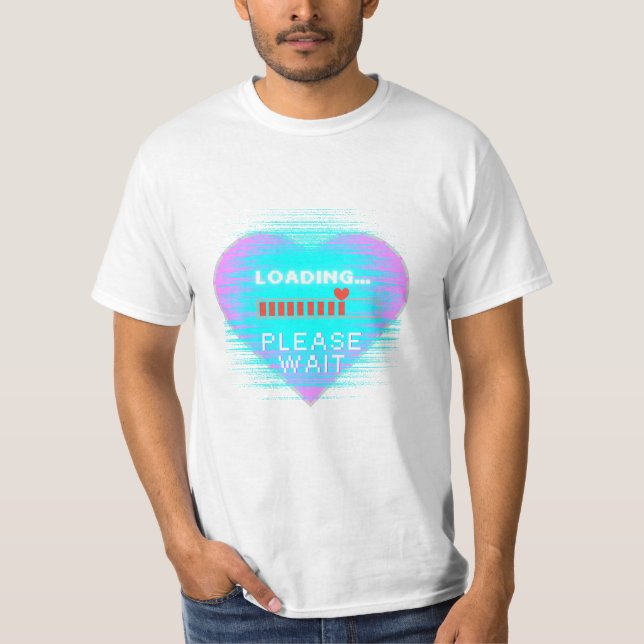 Loading Heart Retro Gamer T-Shirt (Front)