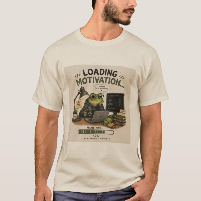 Loading Motivation Funny Programmer T-Shirt | Codi (Front)