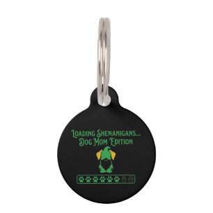 Loading Shenanigans Dog Mom Gnome St Patrick's Day Pet Tag