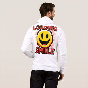 Loading Smile – Retro Pixel Art 8-Bit Smiley Face Hoodie